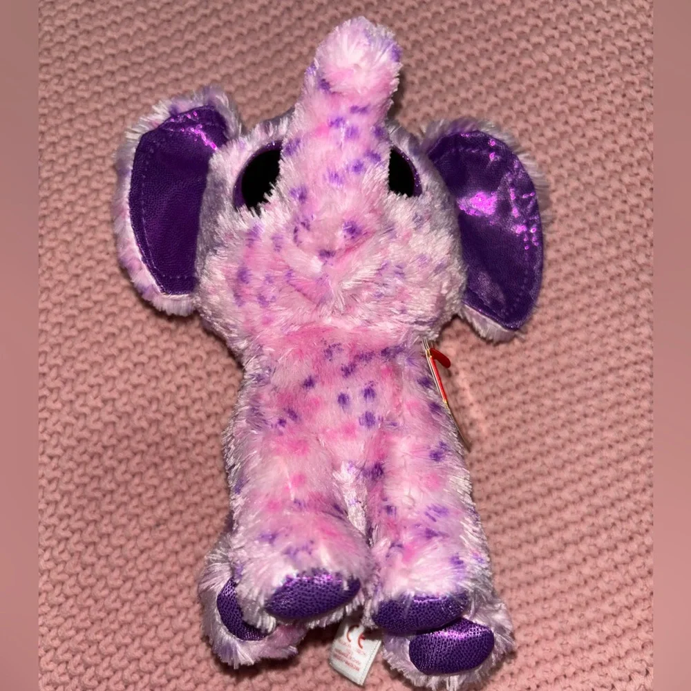 Ty Beanie Boos Eva Pink Elephant Plush